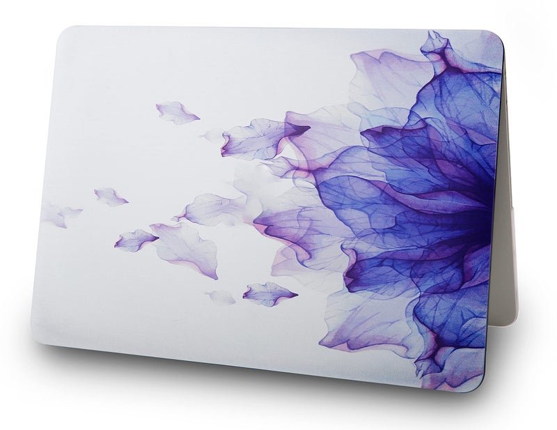 KECC Compatible with MacBook Air 13 inch Case 2022 2021 2020 2019 2018 Release M1 A2337 A2179 A1932 Plastic Hard Shell for MacBook Air 13.3 inch + Keyboard Cover + Sleeve, Purple Flower - Image 5
